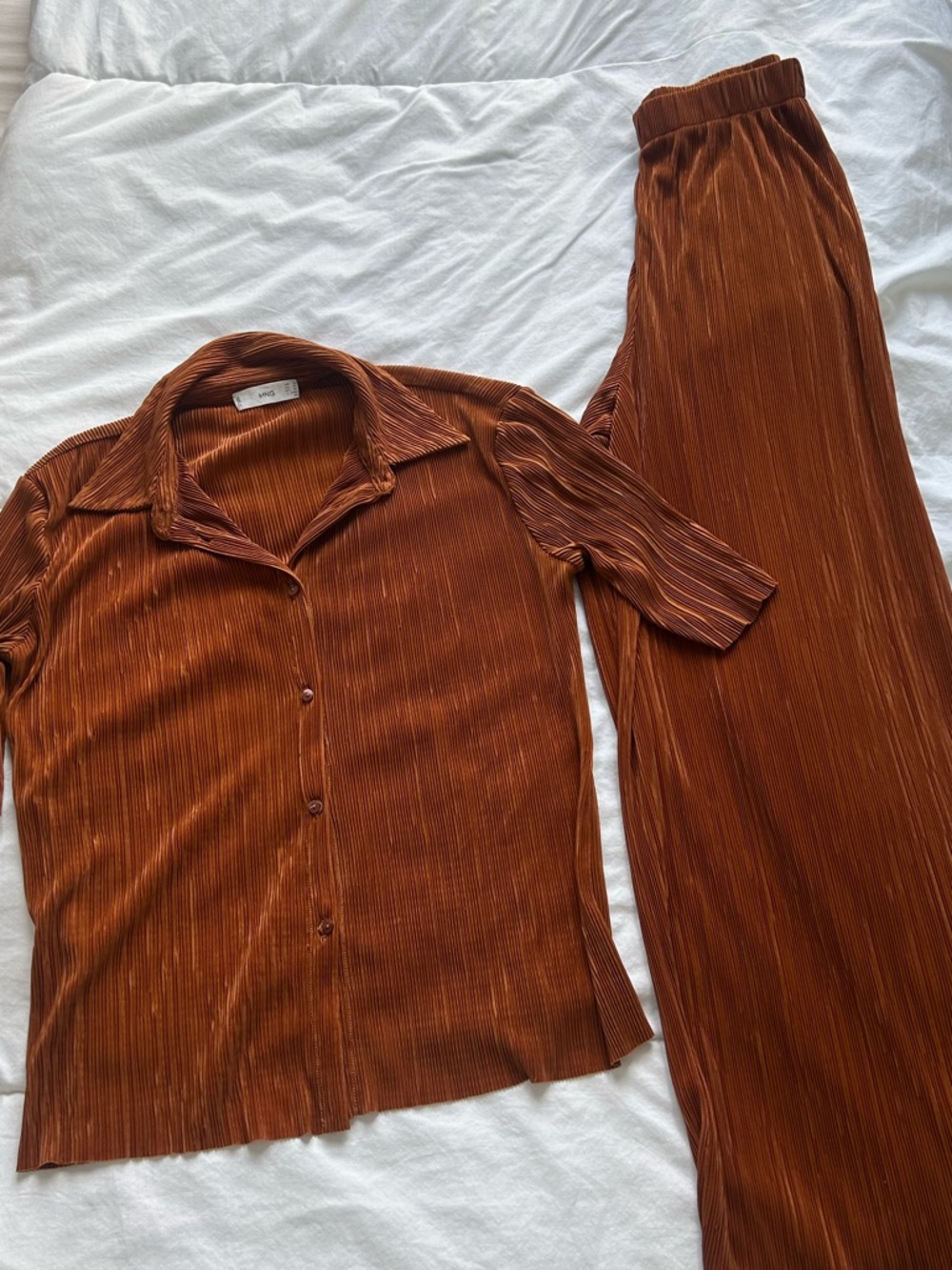 Mango Ribbed Two-Piece matching set - Rust copper - Picture 2 of 6